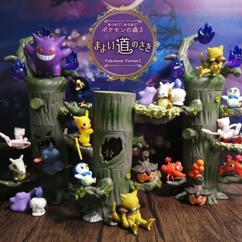 Set di figure di Pokemon Staircase Espeon Rowlet Piplup Pichu Eevee (6 figure da collezione)