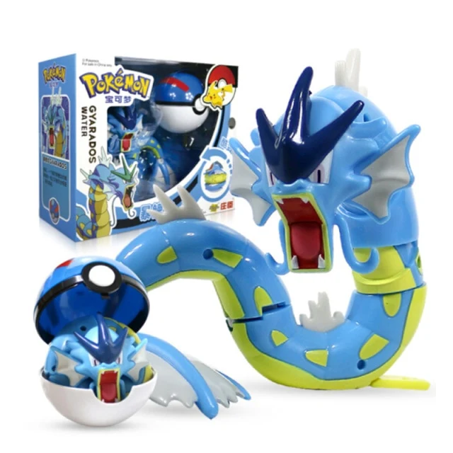 Set Pokemon Pokeball con figura (Pikachu, Charizard, Bisaflor, Turtok, Gyarados)