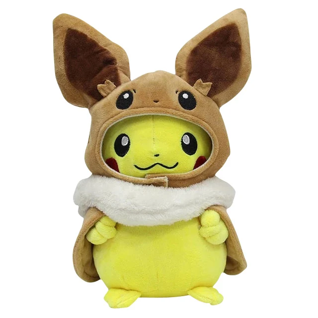 Pikachu peluche peluche Cosplay Eevee / Gengar (circa 28 cm)