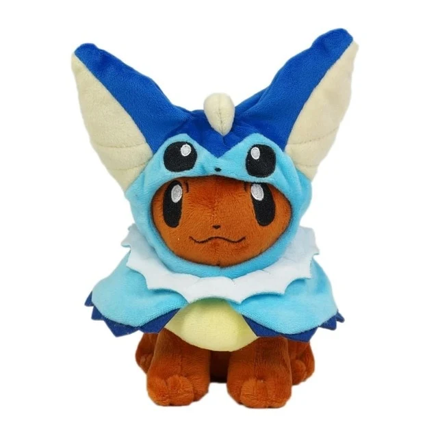 Peluche Eevee con poncho - Umbreon, Espeon, Jolteon, Vaporeon, Sylveon, Flareon (circa 20 cm)