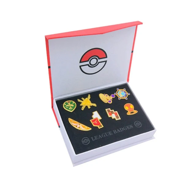 Distintivi Pokemon Palestra Kanto, Johto, Hoenn, Sinnoh, Unima, Kalos (6 varianti)