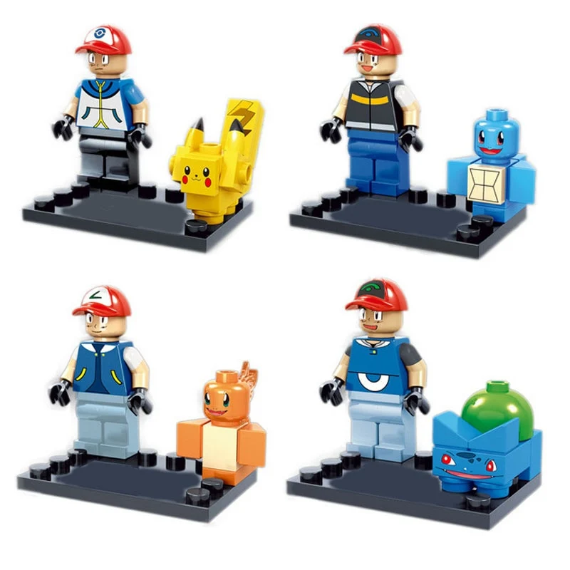 Set Allenatore di Pokemon con 4 personaggi