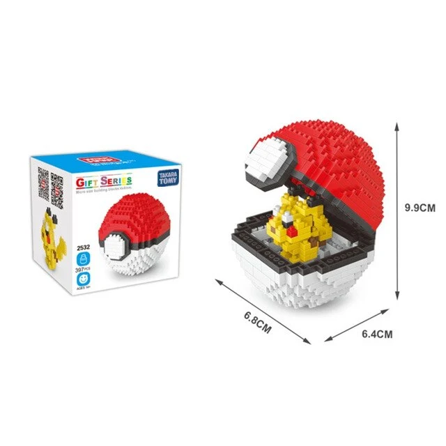 Set di blocchi di costruzione Pokemon pokeball / pokeballs