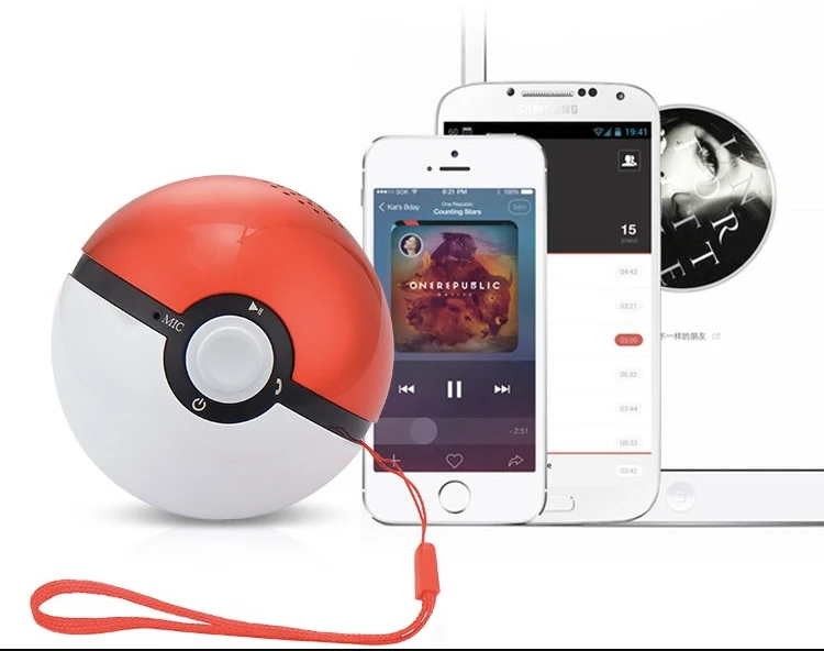 Pokemon Go Pokeball altoparlante portatile super bass