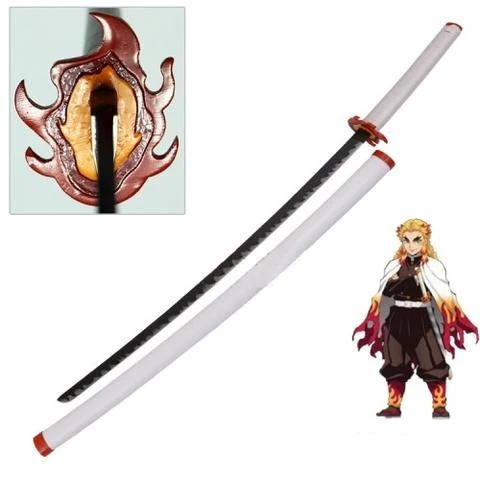 KATANA DEMON SLAYER-KYOJURO RENGOKU- CM 101 IN ACCIAIO SENZA FILO (da 16 anni in su)