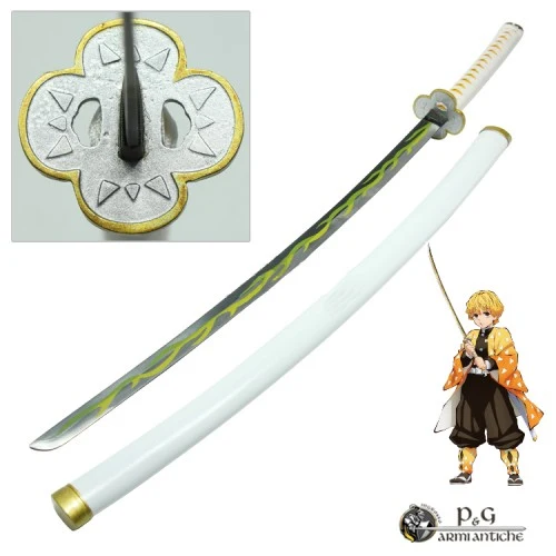 KATANA DEMON SLAYER -ZENITSU AGATSUMA-CM 102- IN ACCIAIO SENZA FILO (da 16 anni in su)