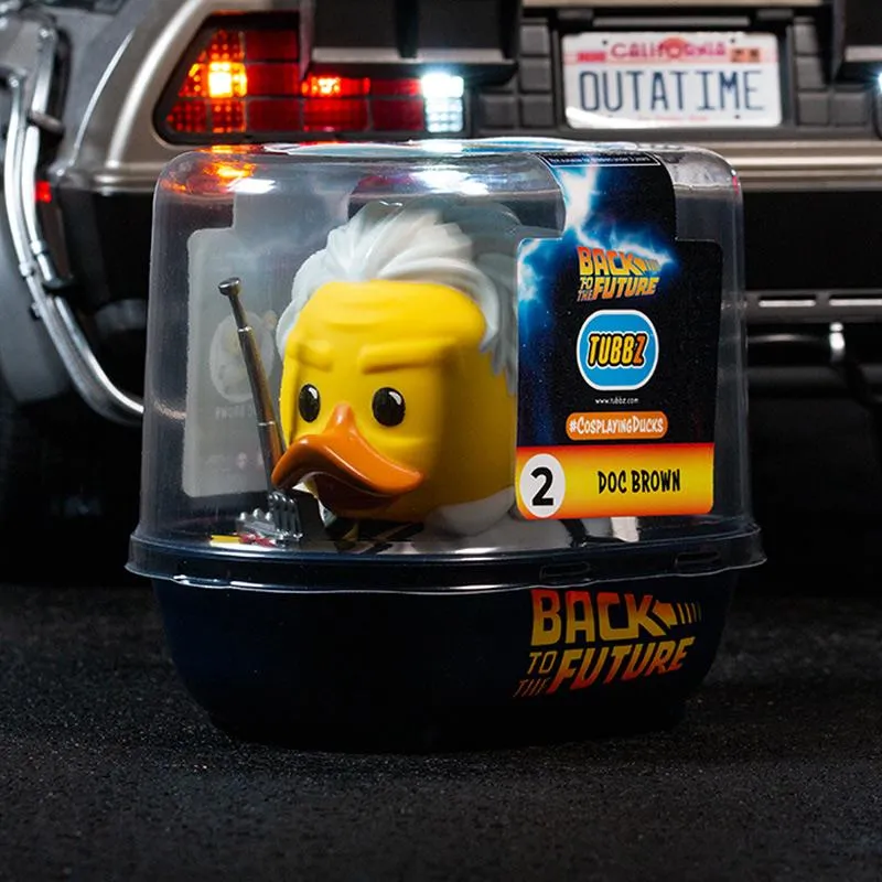 BACK TO THE FUTURE DOC BROWN TUBBZ COSPLAYING DUCK COLLECTIBLE