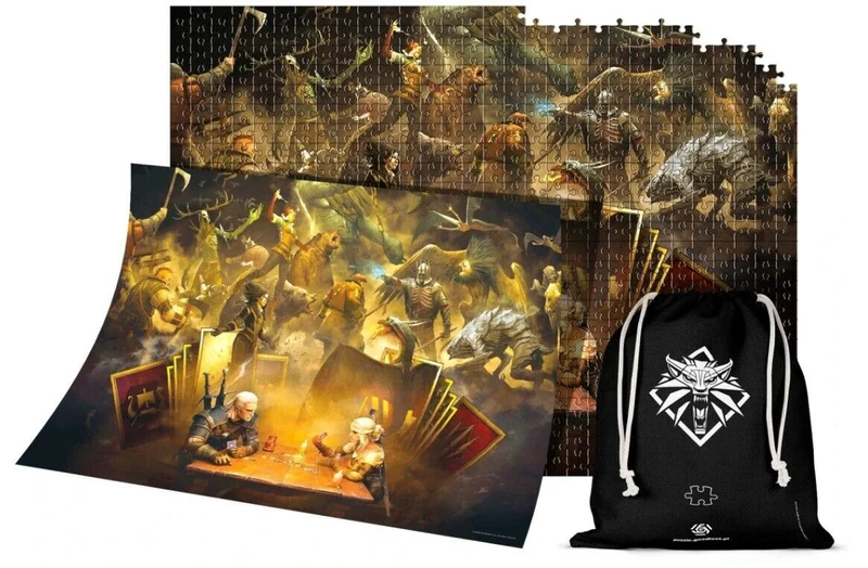 PUZZLE 1000 P.- THE WITCHER +POSTER+BEG COTTONE