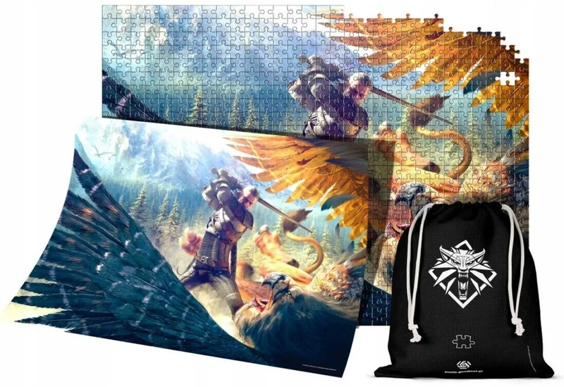 PUZZLE 1000 P. - THE WITCHER + POSTER+BEG COTTONE