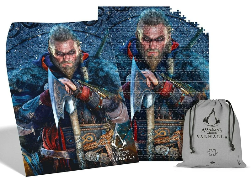 PUZZLE 1000 P.- ASSASSIN'S CREED VALHALLA +POSTER+BEG COTTONE