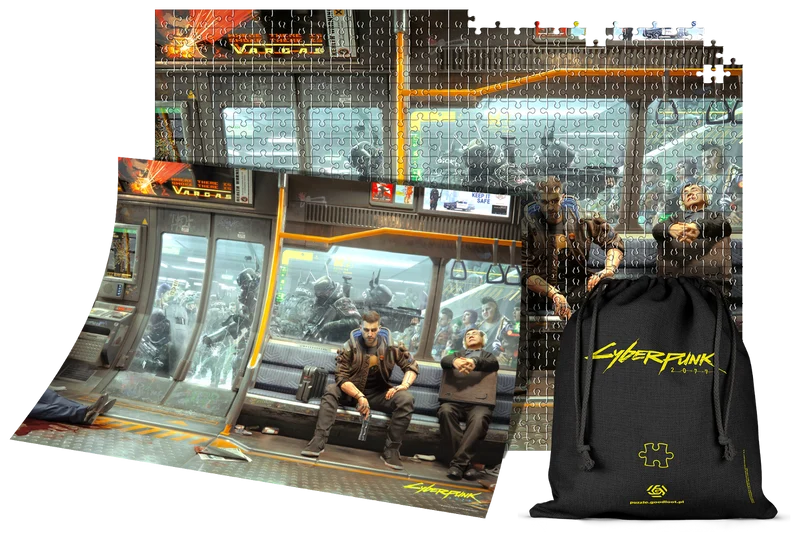 PUZZLE 1000 P.- CYBER PUNK 2077 +POSTER+BEG COTTONE