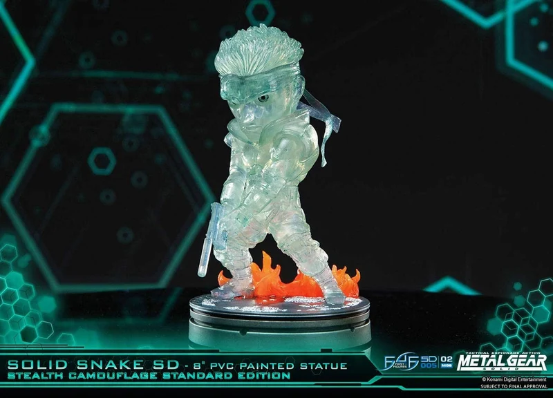 SOLID SNAKE SD STEALTH CAMOUFLAGE 8"PVC PAINTED STATUE