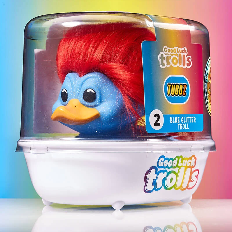Troll ufficiali Glitter Blue Troll (Blu con capelli rossi) TUBBZ Cosplaying Duck PRE-ORDINE