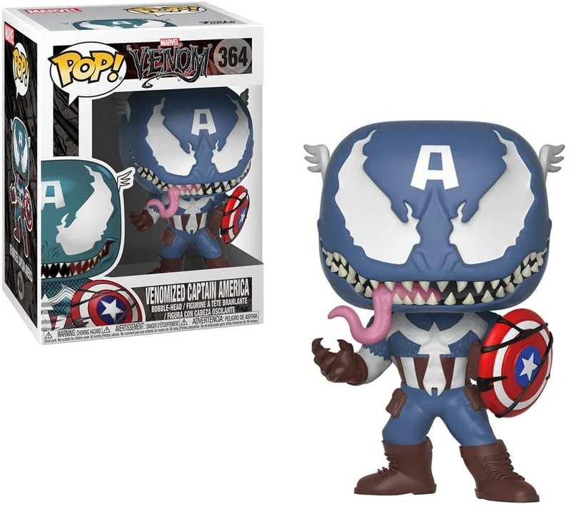 Venom POP! Marvel Venomized Captain America 9 cm PRE-ORDER 08-2022