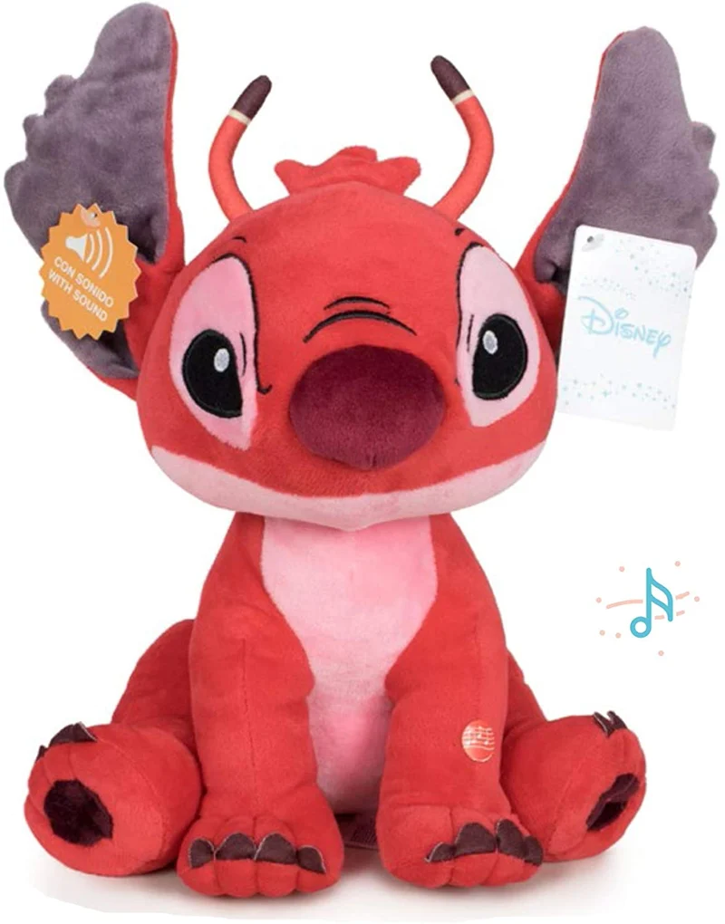 Lilo & Stitch - Peluche Leroy Rosso con Suono qualità Super Soft