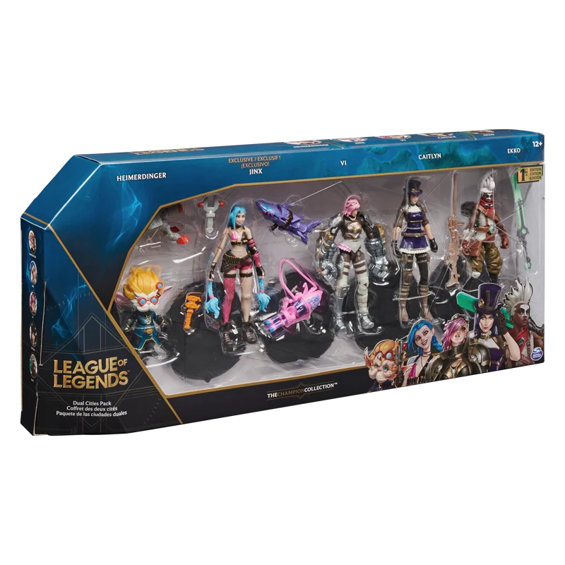 League of Legends Set da 5 Pezzi-Heimerdinger-Jinx-VI-Caitlyn-Ekko ACTION FIGURE