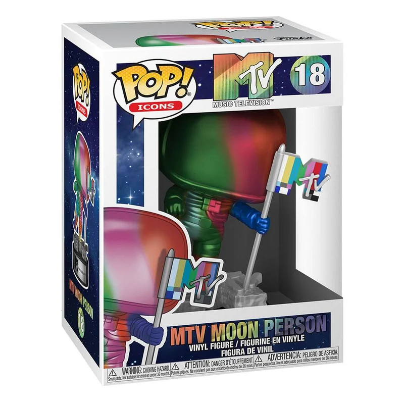 MTV POP! Ad Icons Moon Person (Rainbow) 9 cm