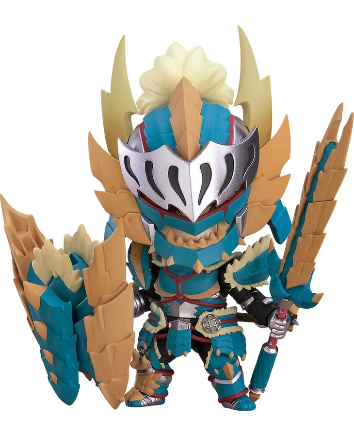 Monster Hunter World Iceborne Nendoroid Action Figure Hunter Male Zinogre Alpha Armor 10 cm