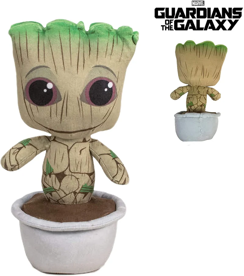 Guardiani della Galassia - Peluche Baby Groot Baby in un Vaso - 26cm-Super Soft-MARVEL